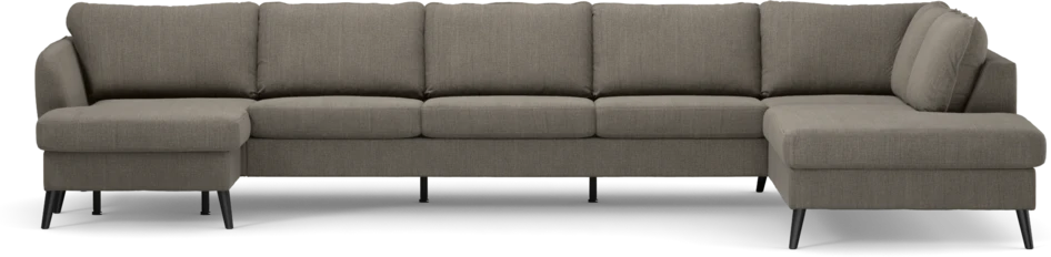 County - 4-sits soffa med schäslong vänster och divan höger - Brun