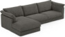 Cherrie Klädsel -  3-sits soffa med schäslong vänster - Grå