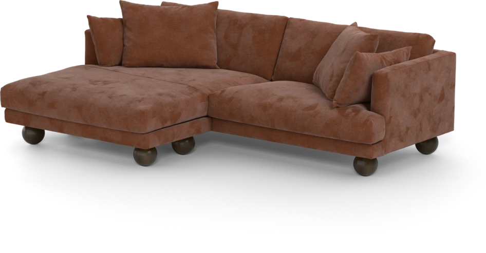 Harper - 4-sits med schäslong XL vänster - Orange