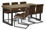 Woodenforge - Matgrupp med 6 stolar Chatham - Brun