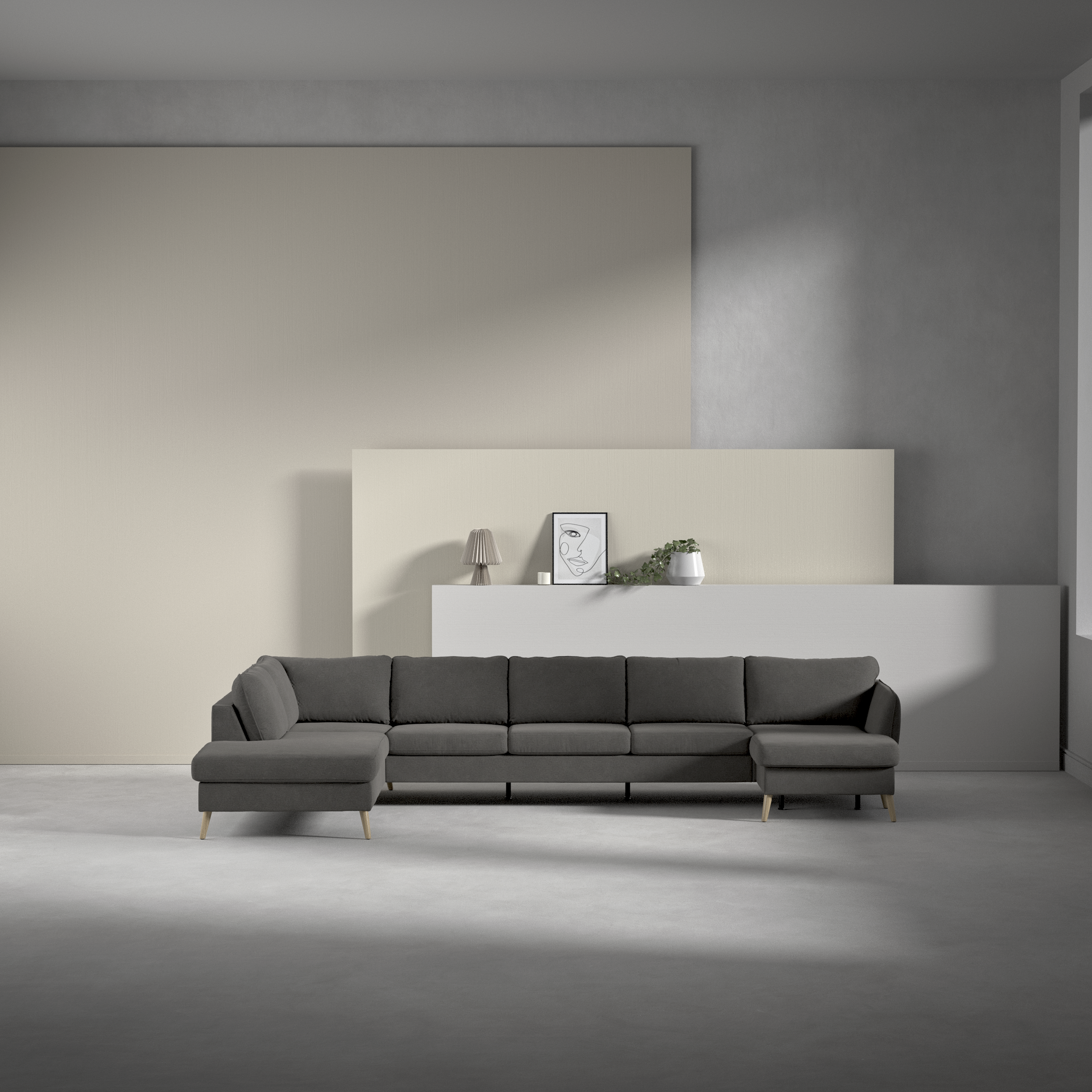 County - 4-sits soffa med divan vänster och schäslong höger - inspiration