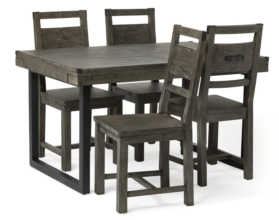 Woodenforge - Matgrupp med 4 stolar Woodenforge - Grå