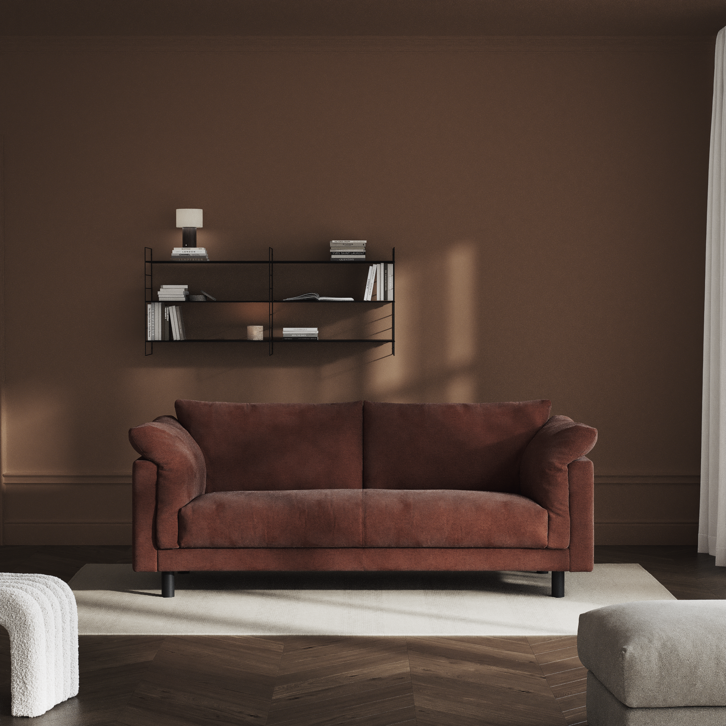 Cherrie - 2,5-sits soffa, hel dyna, fast klädsel - inspiration
