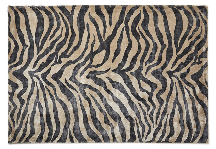 Zebra - Viskosmatta - Blå