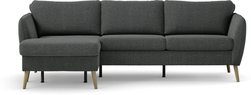 County - 3-sits soffa med flyttbar schäslong - Grå