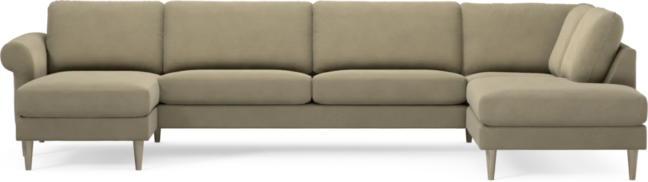 Bridge - 3-sits soffa med schäslong vänster och divan höger - Beige