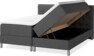 Roma Family - Förvaringssäng, dubbelsäng med bäddmadrass och låg sänggavel - Grå