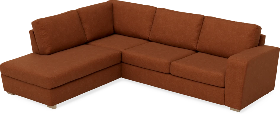 Friday - 2,5-sits soffa med divan vänster - Orange