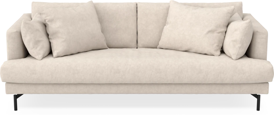 Harper - 3-sits soffa, hel dyna - Vit