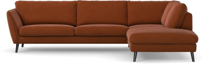 Madison Lux - 3-sits soffa med divan höger - Röd