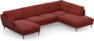 Madison Lux - 2-sits soffa med schäslong vänster och divan höger - Rosa