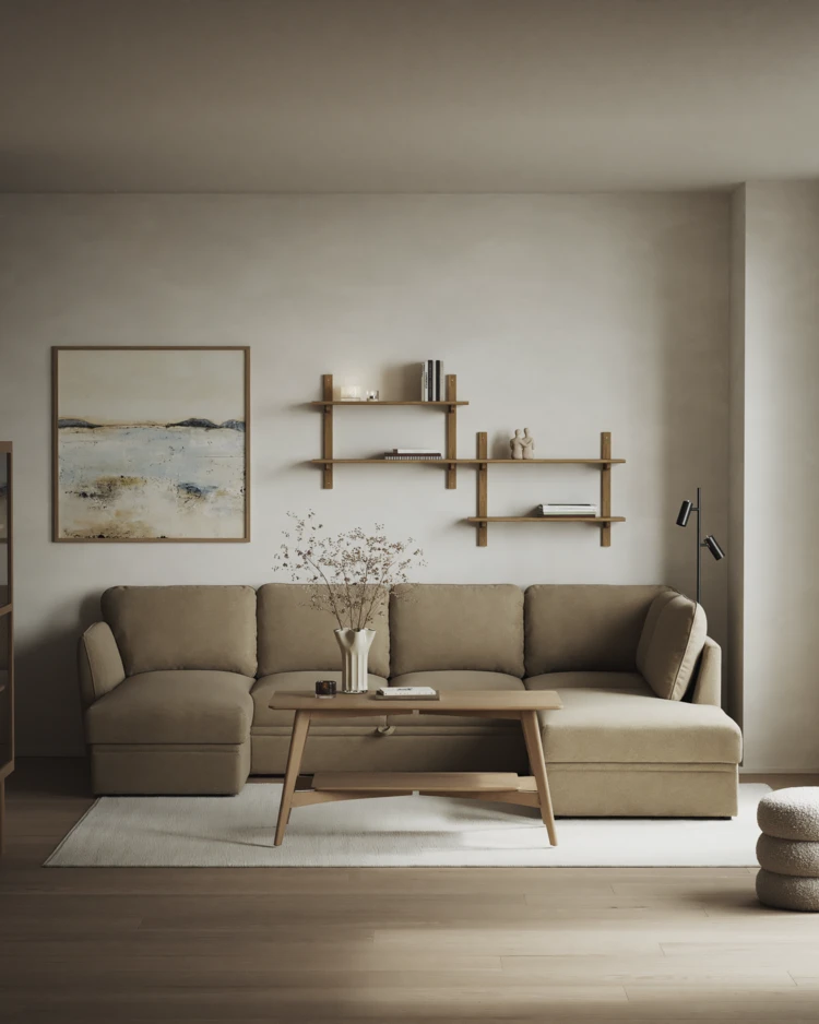 Öland - Bäddsoffa med schäslong vänster och divan höger - inspiration