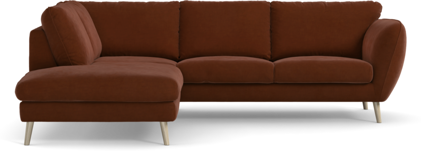 Madison Lux - 2-sits soffa med divan vänster - Orange