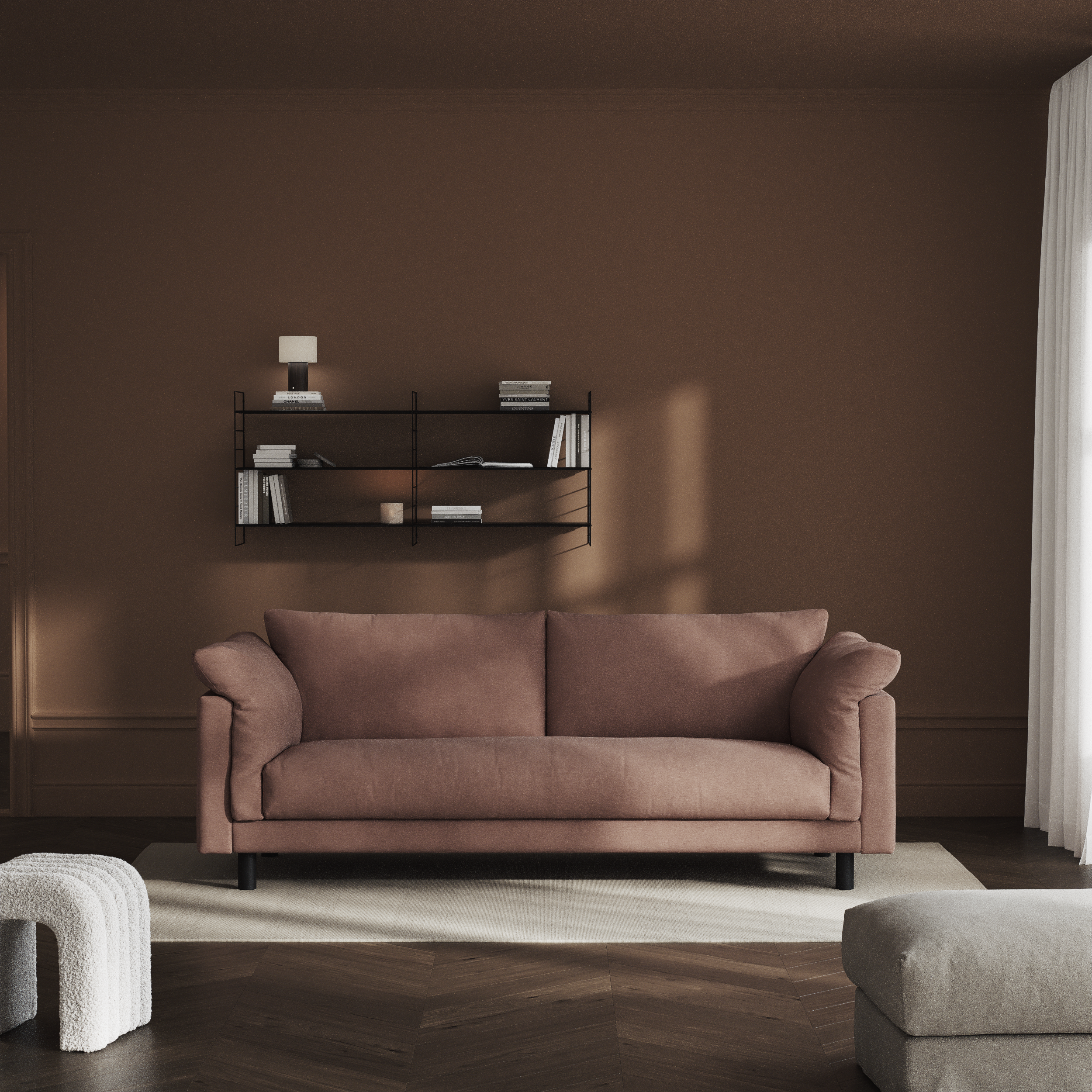 Cherrie - 3-sits soffa, hel dyna, fast klädsel - inspiration