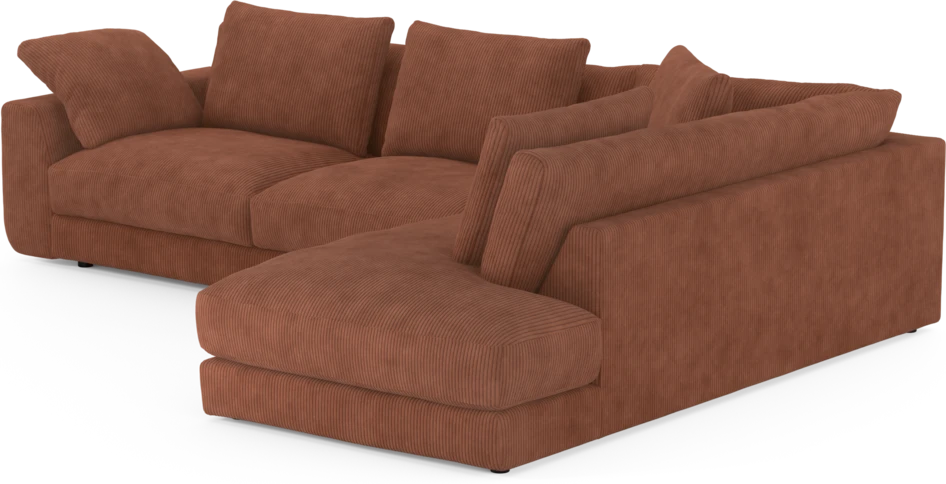 Amie - 3-sits med divan höger - Orange
