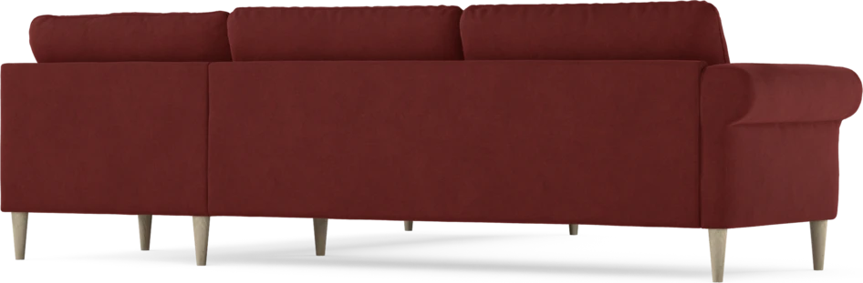 Bridge - Hörnsoffa, 3+3-sits - Röd