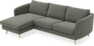 Madison Lux - 2-sits soffa med schäslong vänster - Grå