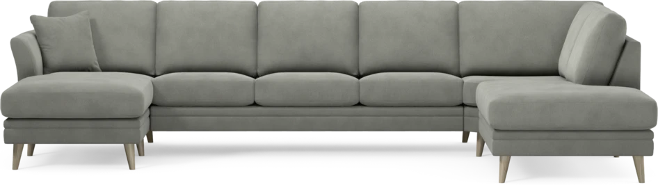 Eden - 3-sits soffa med schäslong vänster och divan höger - Grå