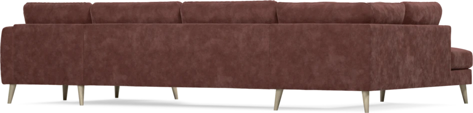 Bridge - 3-sits soffa med divan vänster och schäslong höger - Röd