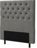 Delux Pikerad XL - Sänggavel, 90-210 cm - Grå