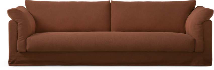 Cherrie - 4-sits soffa, hel dyna och kappa - Orange