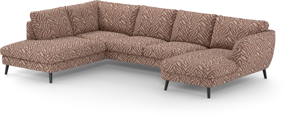 Madison - 2-sits soffa med divan vänster och schäslong höger - Orange