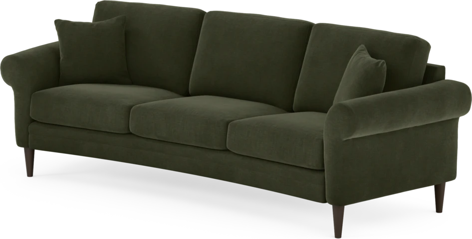 Eden - 3-sits soffa svängd - Grön