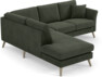 Eden - 2-sits soffa med divan - Grön