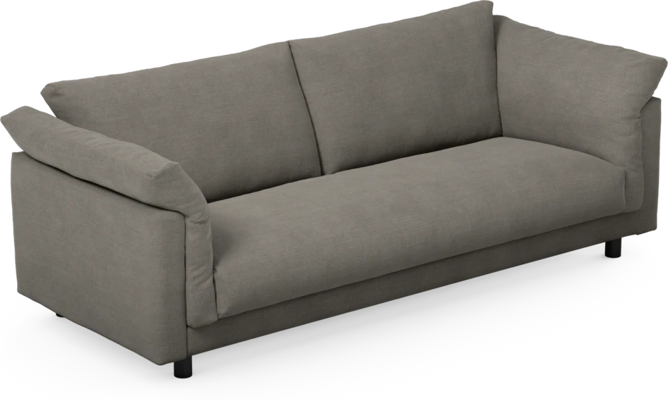 Cherrie - 3-sits soffa, hel dyna, fast klädsel - Grå