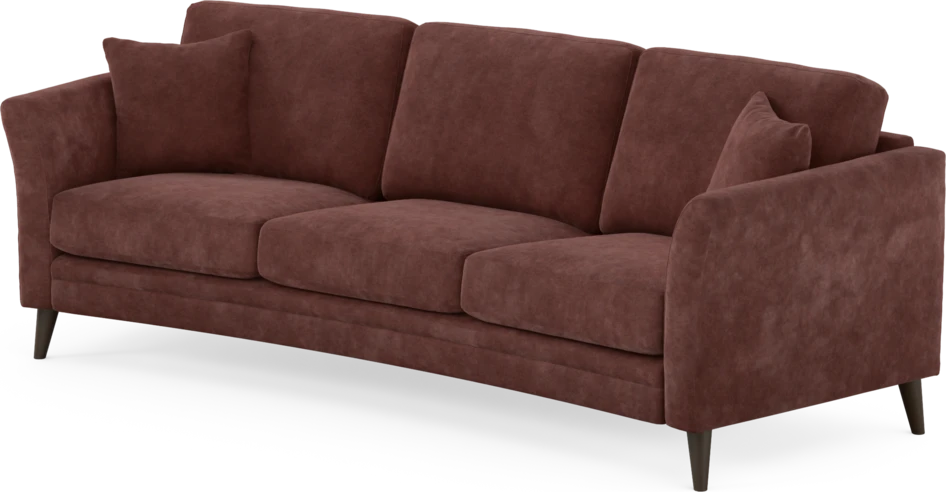 Eden - 3-sits soffa svängd - Röd