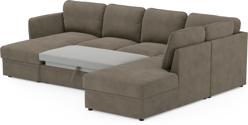 Öland - Bäddsoffa med schäslong vänster och divan höger - Beige