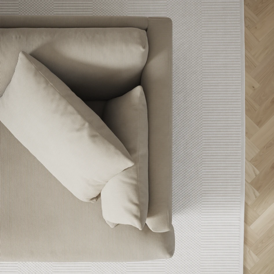 Harper - 3-sits soffa, hel dyna - Beige