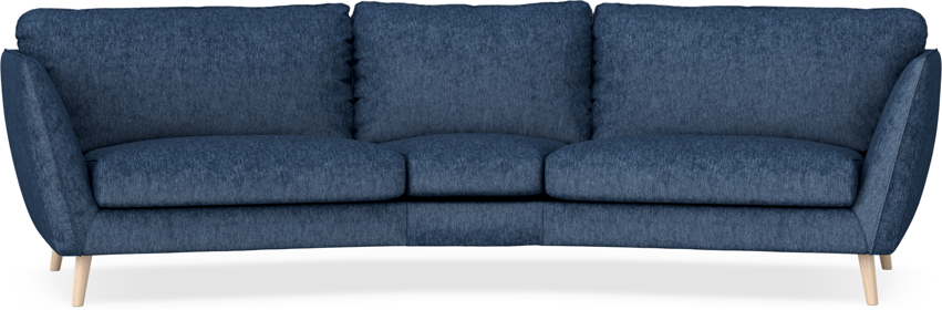 Madison - 3-sits soffa svängd, 90 cm - Blå