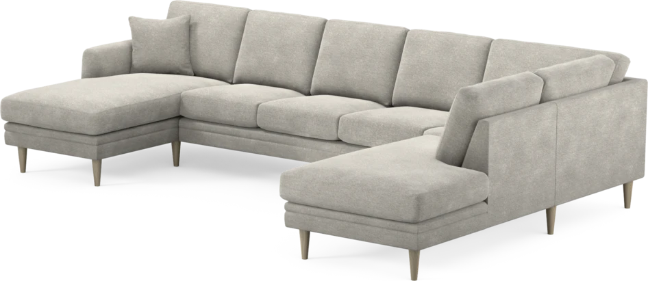 Eden - 3-sits soffa med schäslong vänster och divan höger - Grå