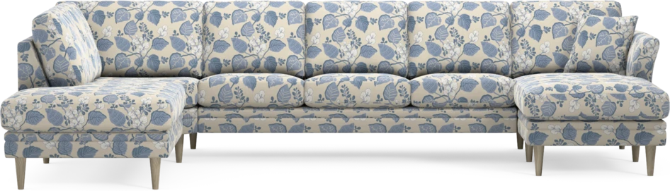 Eden - 3-sits soffa med divan vänster och schäslong höger - Flerfärgad
