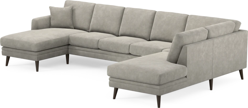 Eden - 3-sits soffa med schäslong vänster och divan höger - Grå