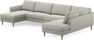 Bridge - 3-sits soffa med schäslong vänster och divan höger - Grå