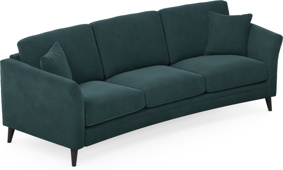 Eden - 3-sits soffa svängd - Blå