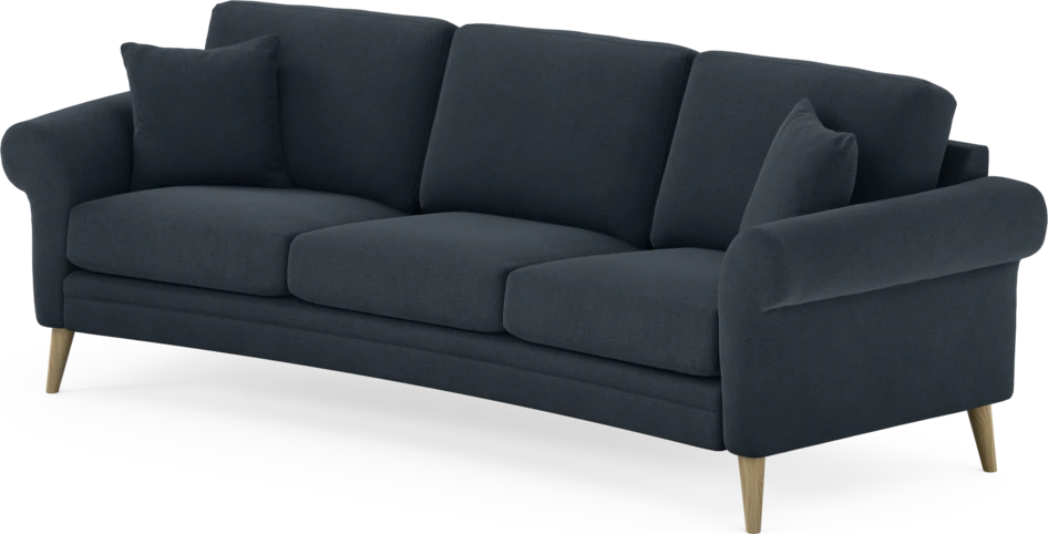 Eden - 3-sits soffa svängd - Blå