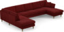 Eden - 3-sits soffa med divan vänster och schäslong höger - Röd