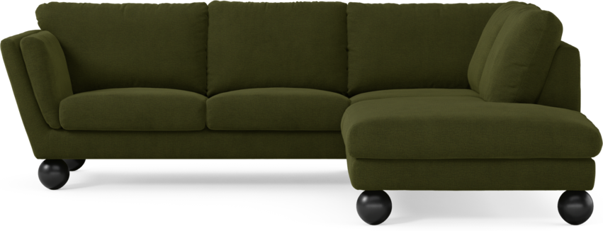 Madison Lux - 2-sits soffa med divan höger - Grön