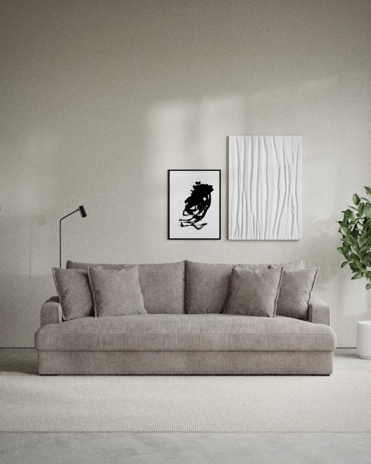Mila - 4-sits soffa, hel dyna - inspiration