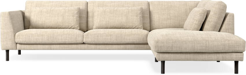 Willow - 3-sits soffa med divan höger, fast klädsel - Beige