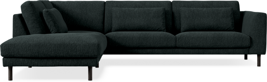 Willow - 3-sits soffa med divan vänster, fast klädsel - Blå