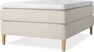 Delux Exclusive - Kontinentalsäng, enkelsäng 140 cm med bäddmadrass - Beige