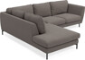 Madison - 2-sits soffa med divan vänster - Brun
