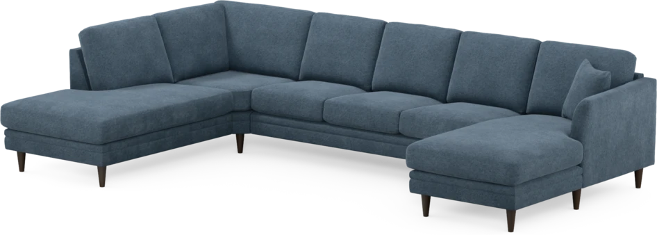 Eden - 3-sits soffa med divan vänster och schäslong höger - Blå