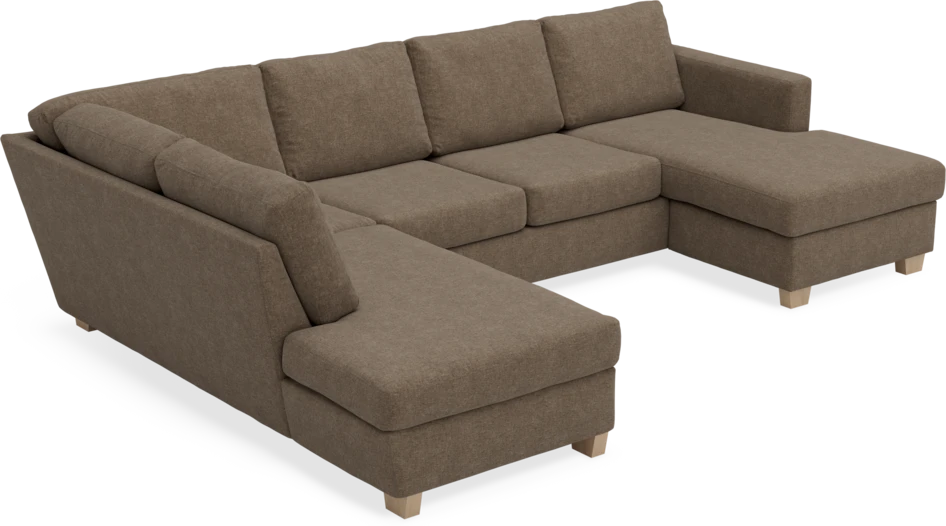 Friday - 3-sits soffa med divan vänster och schäslong höger - Brun