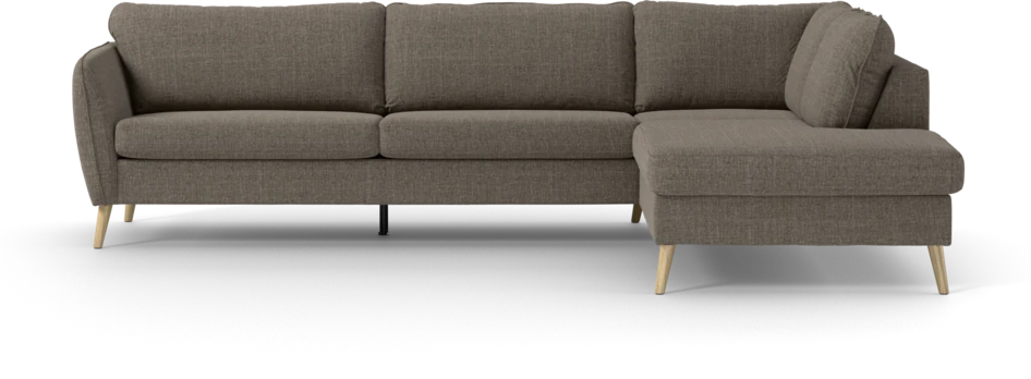 County - 2,5-sits soffa med divan höger - Brun