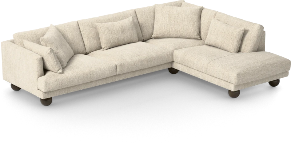 Harper - 3-sits soffa med divan höger - Beige
